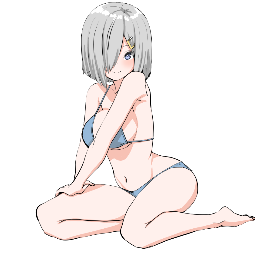 舰队Collection、滨风 (舰队Collection) 1名女孩 比基尼 蓝色比基尼 蓝眼 乳房