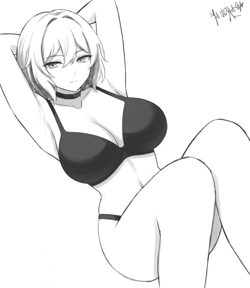 原创 1名女孩 腋下 双手抱头 举起双手 画师本人