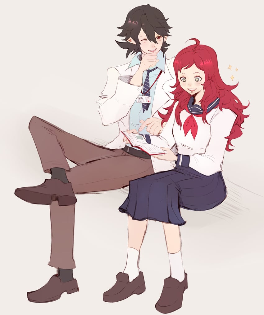 火焰纹章、火焰之纹章：if、男神威 (火焰之纹章) +_+ 1名男孩 1名女孩 :D 微笑