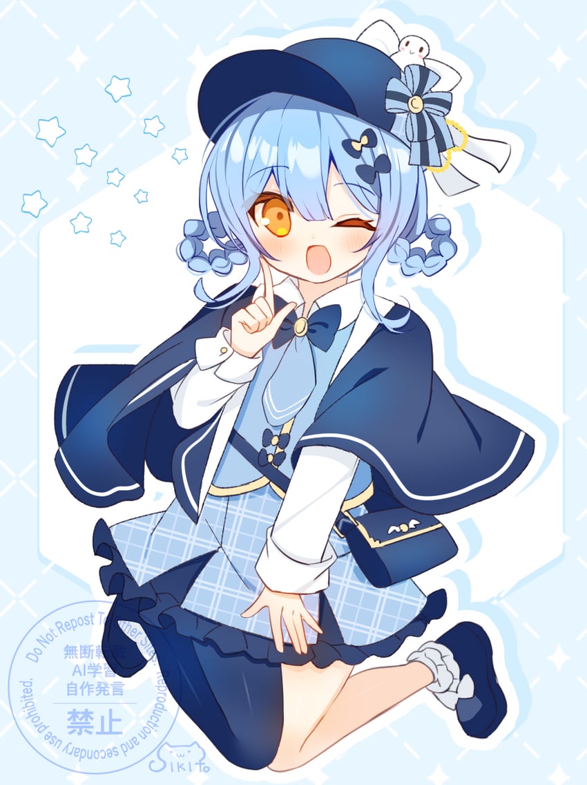魔法少女的小镇审判、立花雪莉 1名女孩 :D 微笑 黑色小披肩 黑帽子