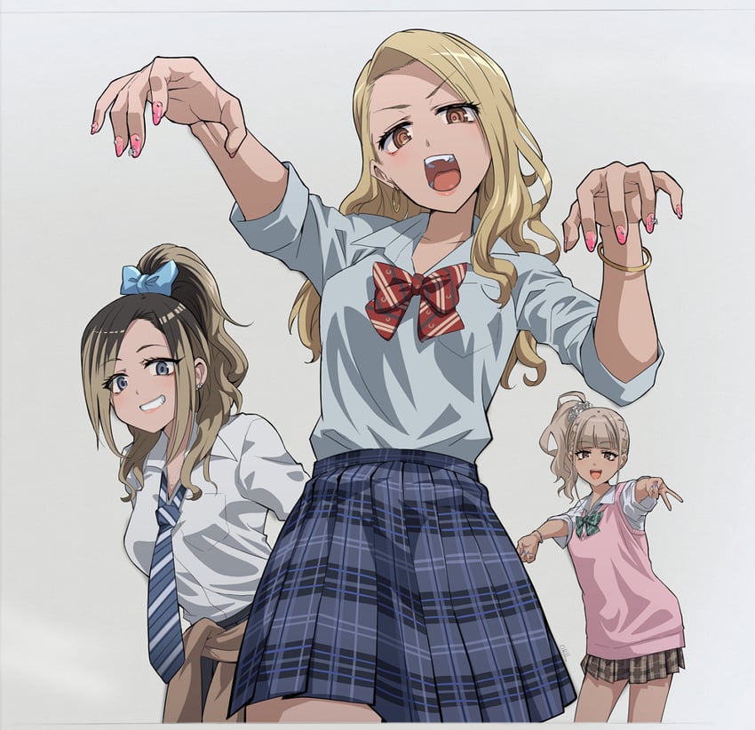 原创 2个男孩 4个女孩 :D 黑色裙子 蓝色蝴蝶结