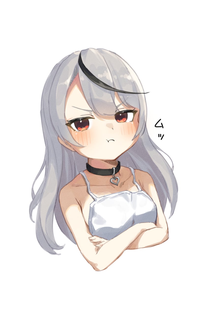 Hololive、沙花叉克萝耶 1名女孩 :t 露肩 黑发 乳房