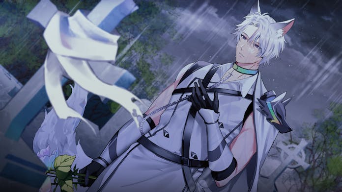 个人势虚拟主播、原创、hikaru (vtuber) 1名男孩 兽耳 腰带 黑色皮带 黑色手套