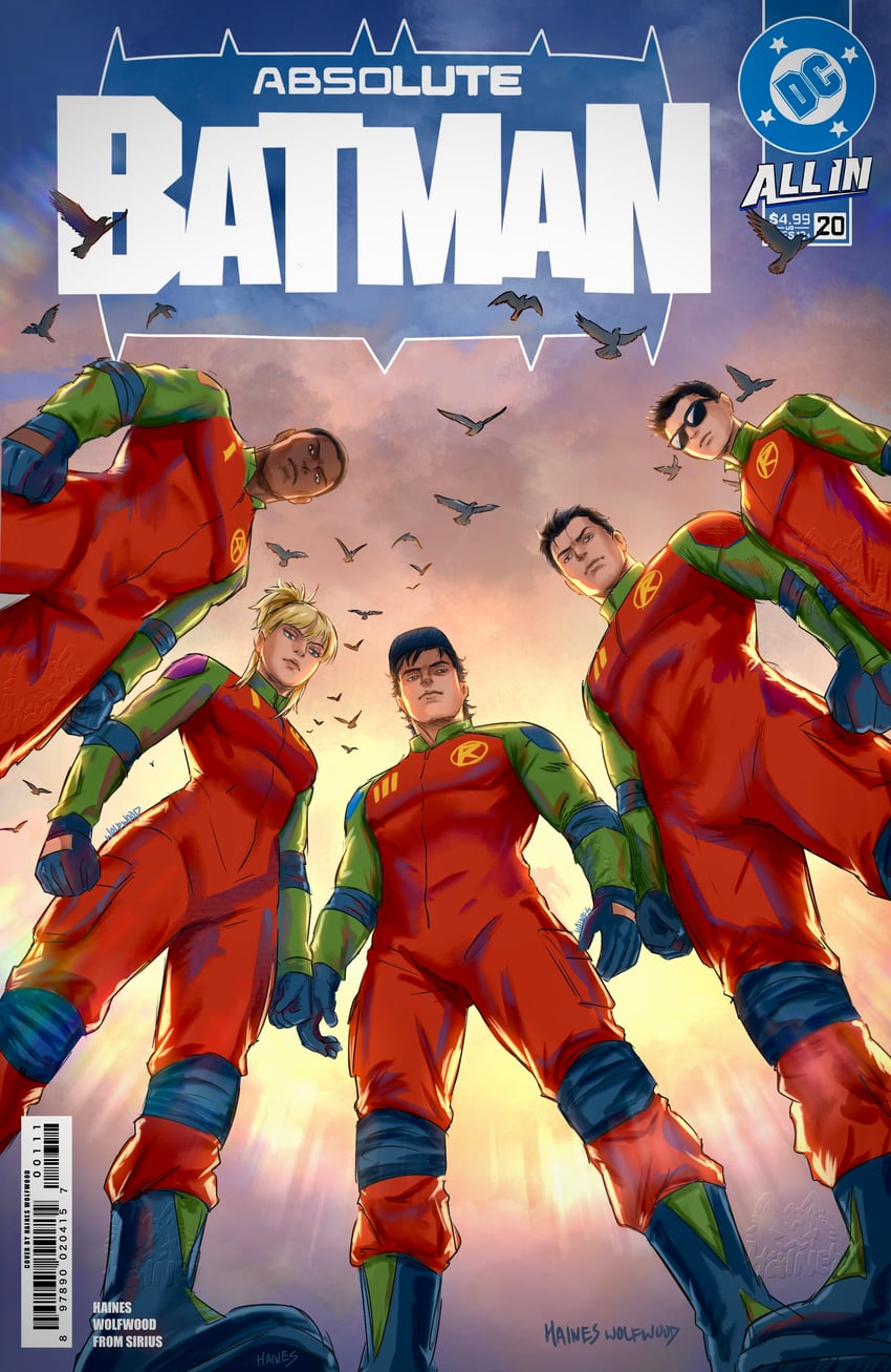绝对蝙蝠侠、Absolute DC、DC漫画 紧身连体衣 封面 伪封面 夹克 长发