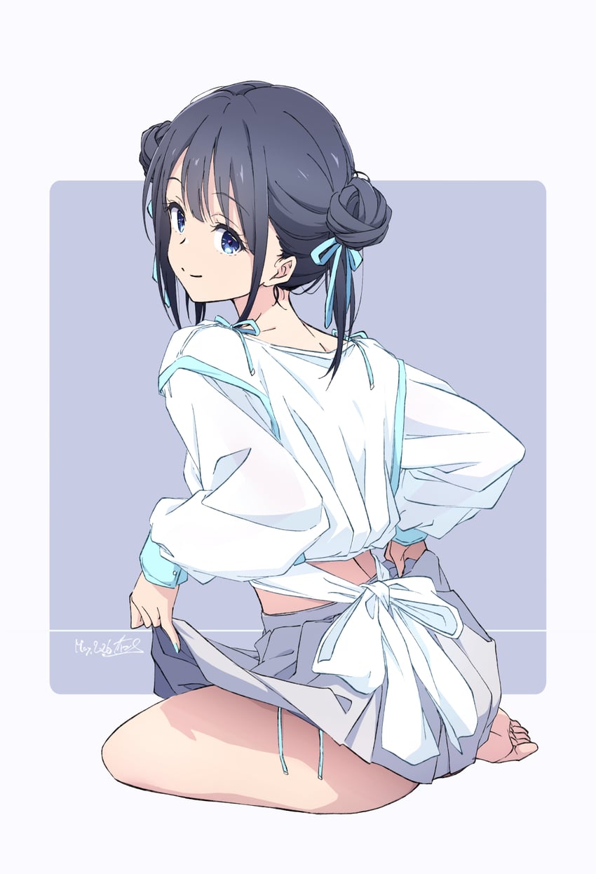 原创、Monai 酱 (仁井学) 1名女孩 赤脚 黑发 蓝眼 闭嘴