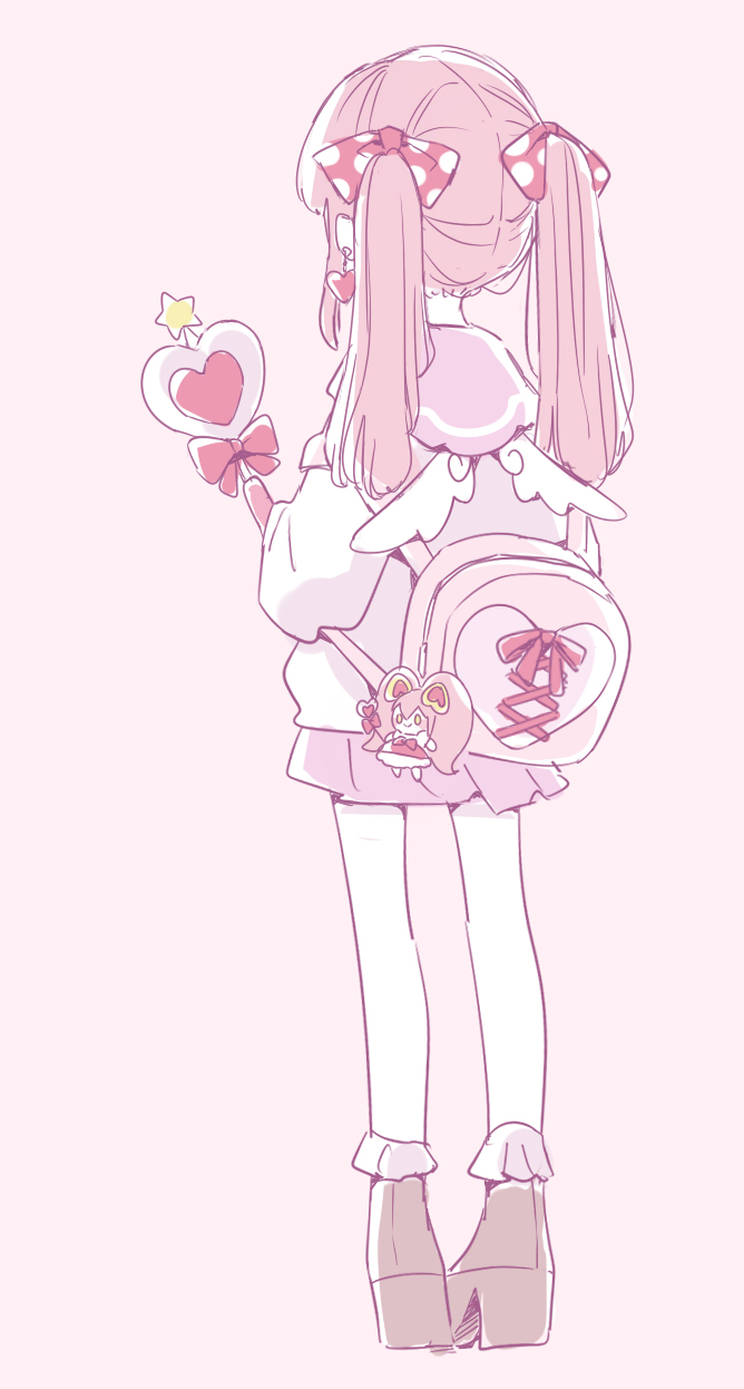 原创 1名女孩 天使翅膀 背包 包 包包挂饰