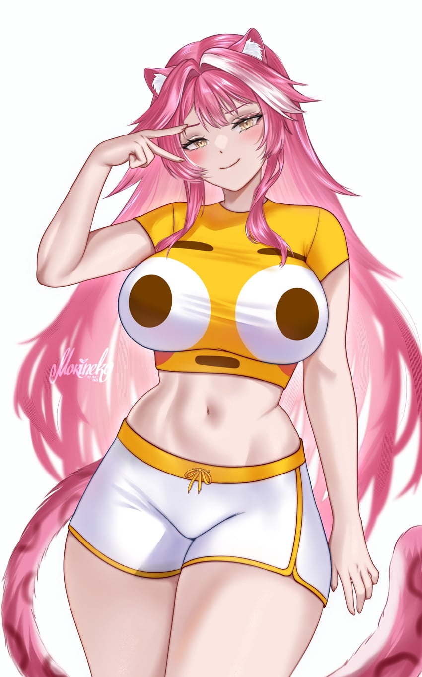 Hololive、Hololive英语、Raora Panthera (Hololive) 1名女孩 替换服装 兽耳 乳房 闭嘴
