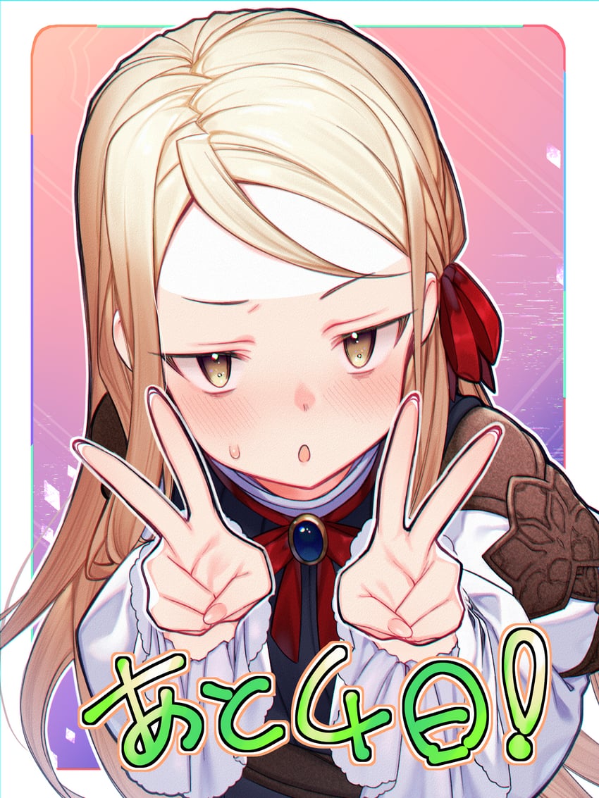 hyakuman-kai wa shinda zako 1名女孩 金发 蓝色宝石 脸红 胸针