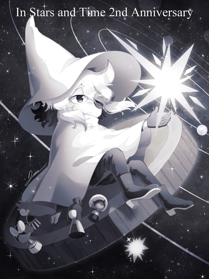在星辰与时间中、bonnie (in stars and time)、isabeau (in stars and time) 1名男孩 周年纪念 黑色靴子 黑色手套 黑裤子