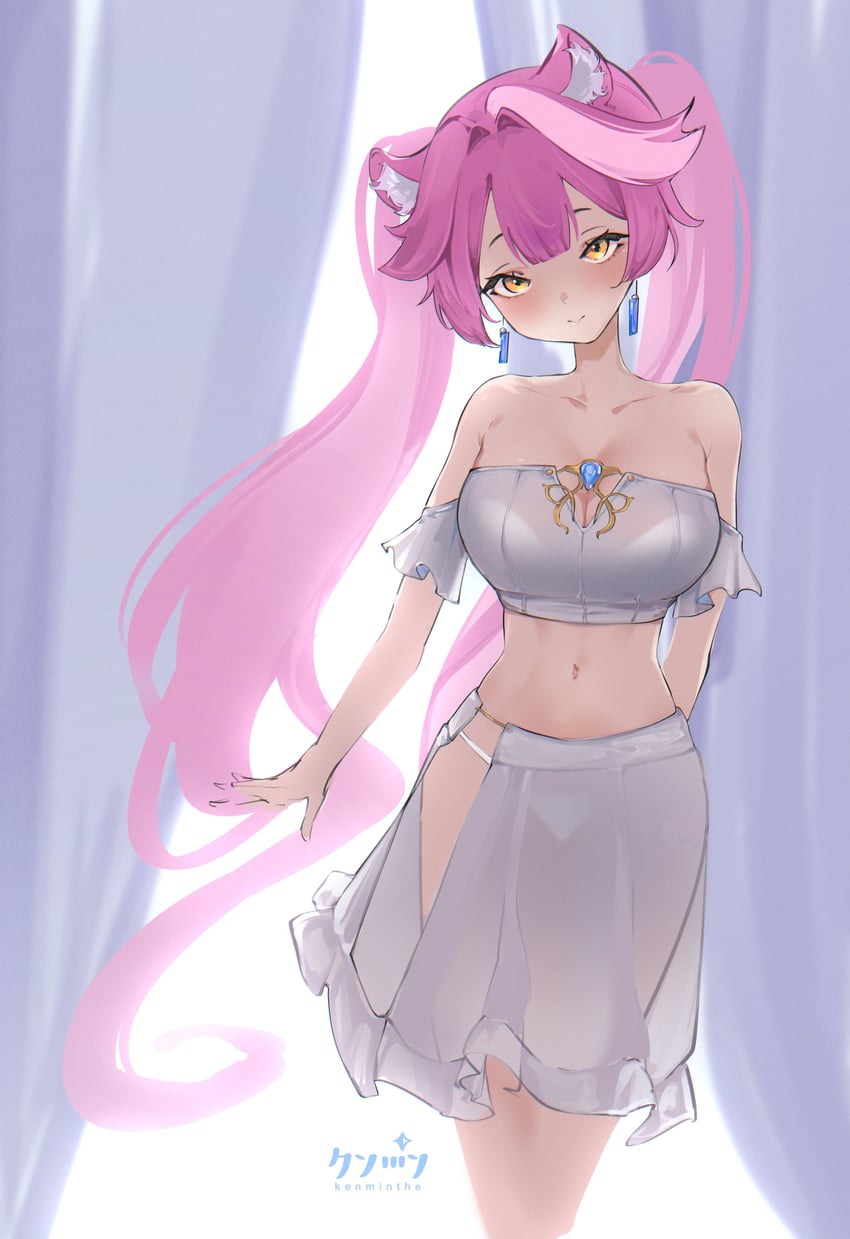 Hololive、Hololive英语、Raora Panthera (Hololive) 1名女孩 替换服装 兽耳 乳房 乳沟