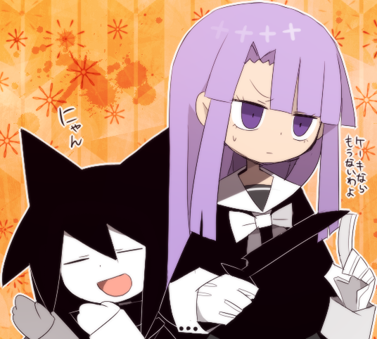 海底囚人、克罗玛姬 (大海原与大海)、if (funamusea) 1名女孩 兽耳 黑衬衫 齐刘海 蝴蝶结