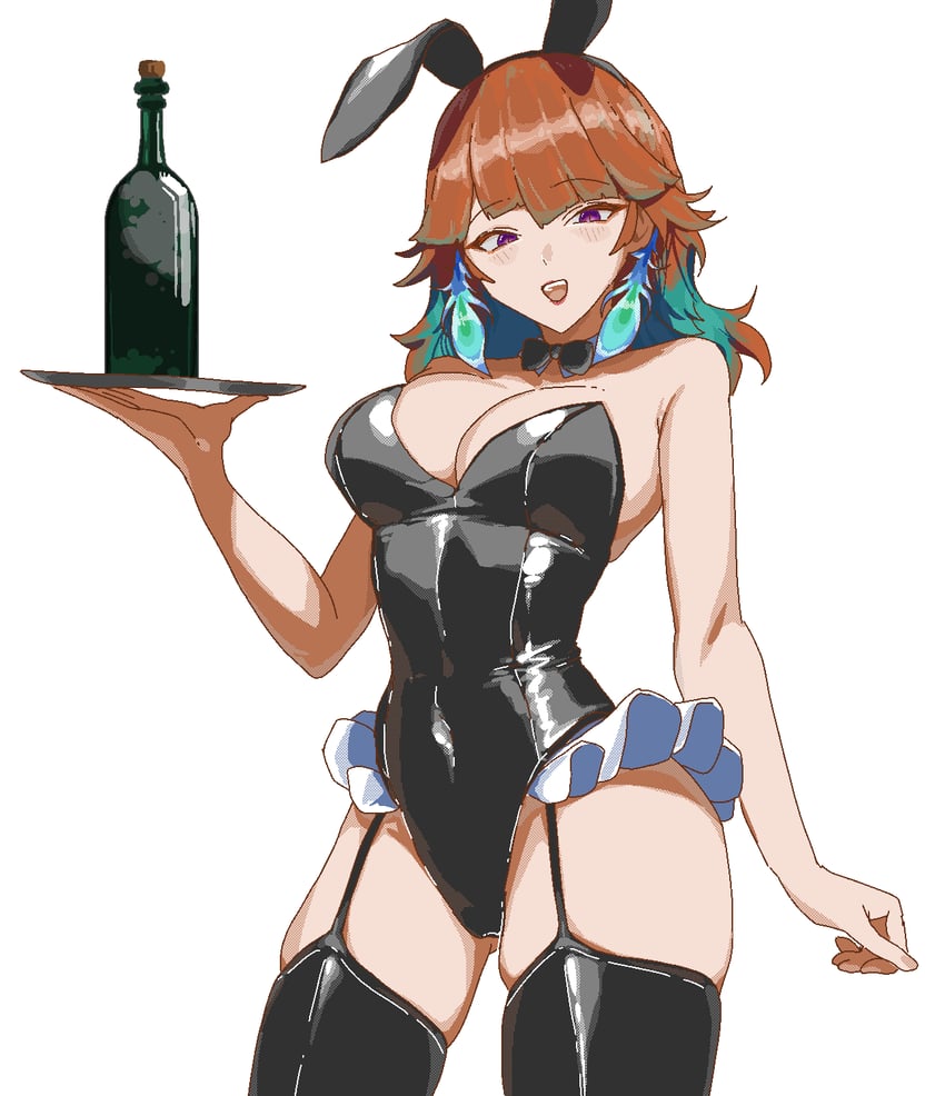 Hololive、Hololive英语、小鸟游琪亚拉 1名女孩 替换服装 兽耳发箍 兽耳 大腿间可见臀部