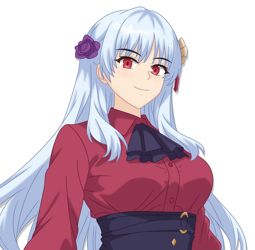 Fate/strange Fake、Fate系列、菲莉雅 (Fate) 1名女孩 手放在身体两侧 黑色裙子 乳房 花