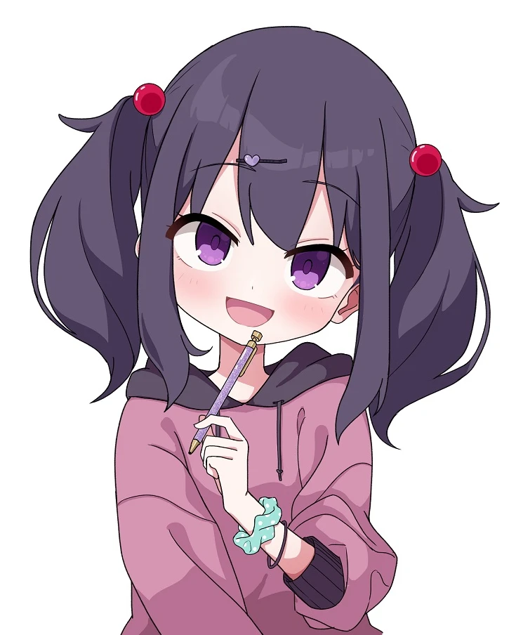 原创 1名女孩 :D 黑发 脸红 点状鼻