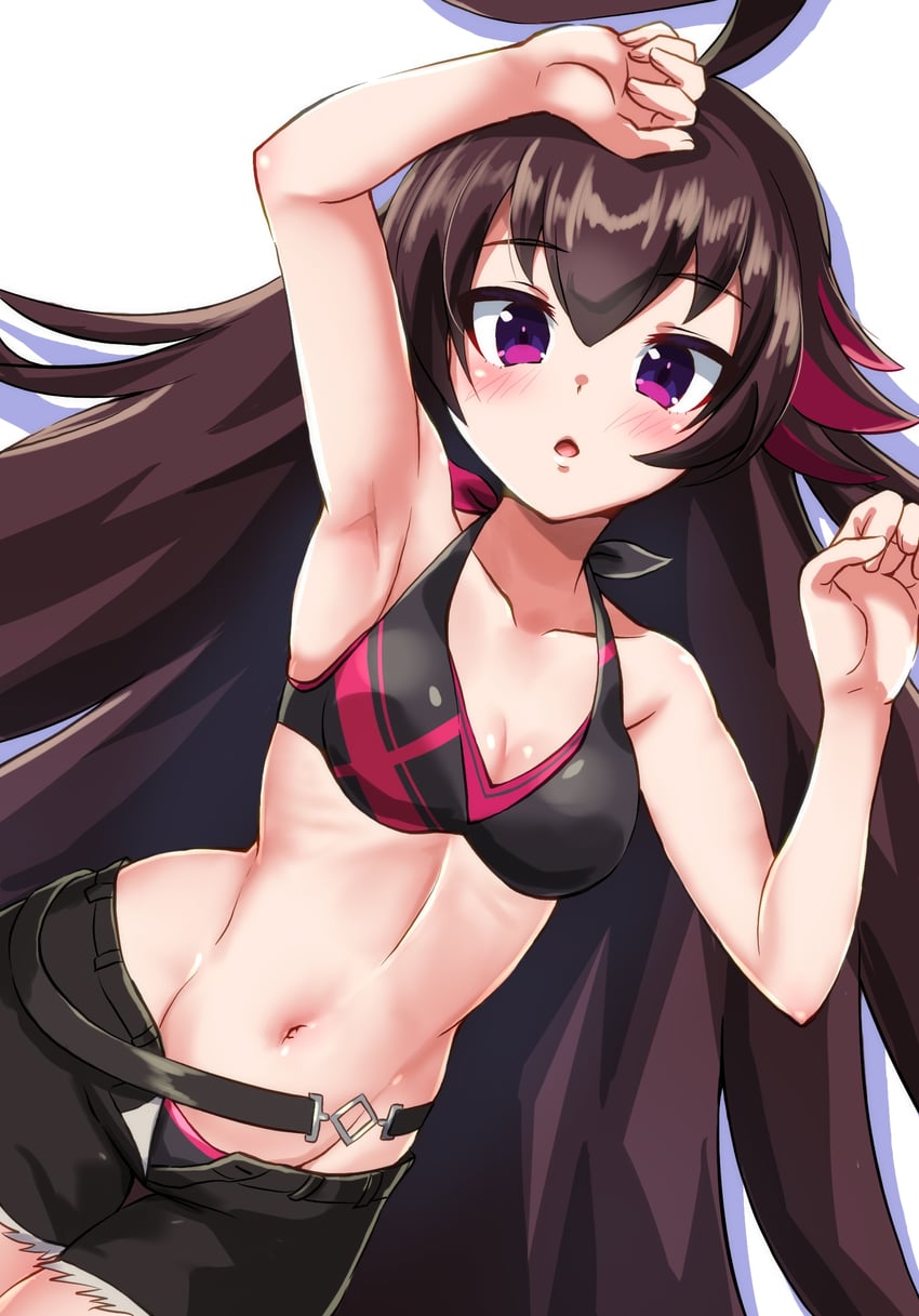 决斗大师、决斗大师 PLAY'S、达皮子 (Duel Masters) 1名女孩 呆毛 腋下 比基尼 黑色比基尼