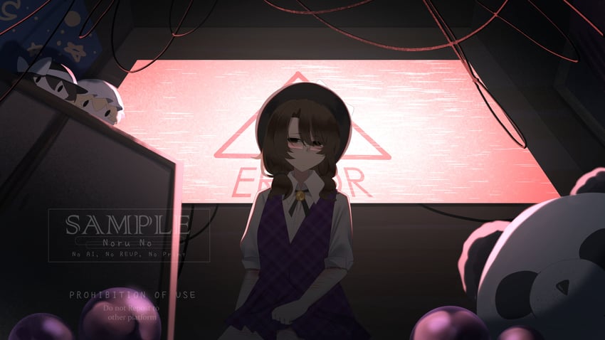 东方Project、玛艾露贝莉·赫恩、宇佐见莲子 1名女孩 蝴蝶结 棕眼睛 棕发 角色人偶