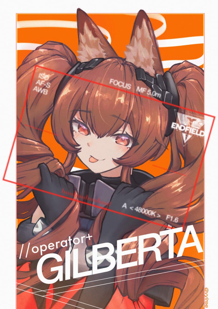 明日方舟、明日方舟：终末地、安洁莉娜 (明日方舟) 1名女孩 :p 兽耳毛 兽耳 黑色手套