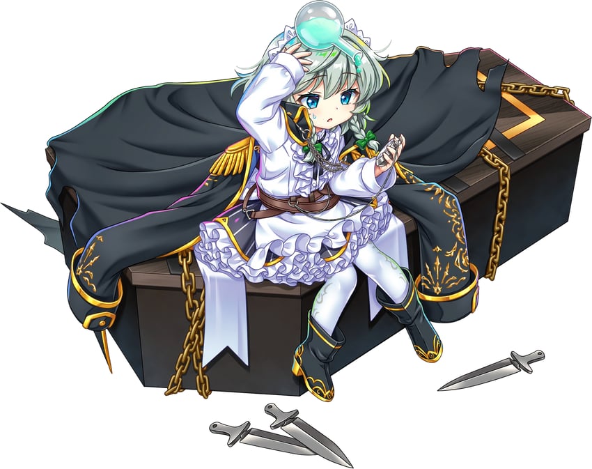 东方Project、东方LostWord、十六夜咲夜 1名女孩 幼化 替换服装 腰带 黑色靴子