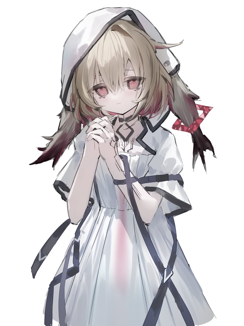 明日方舟、海尔达 (明日方舟)、hierda (chapter 17) (arknights) 1名女孩 兽耳 露肩 身体纹路 棕眼睛