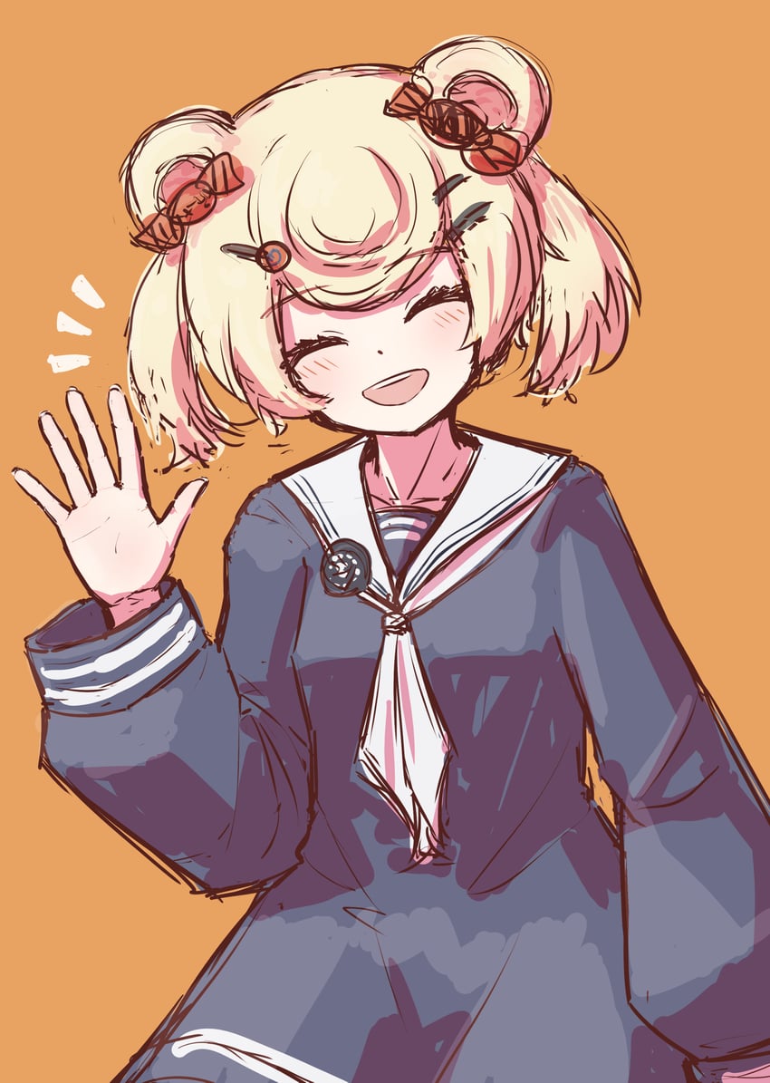 明日方舟、古米 (明日方舟) 1名女孩 :D 微笑 兽耳 黑色连衣裙