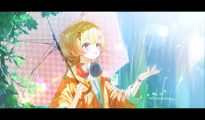 Hololive、hololive DEV_IS、音乃濑奏 1名女孩 呆毛 金发 棕眼睛 白天