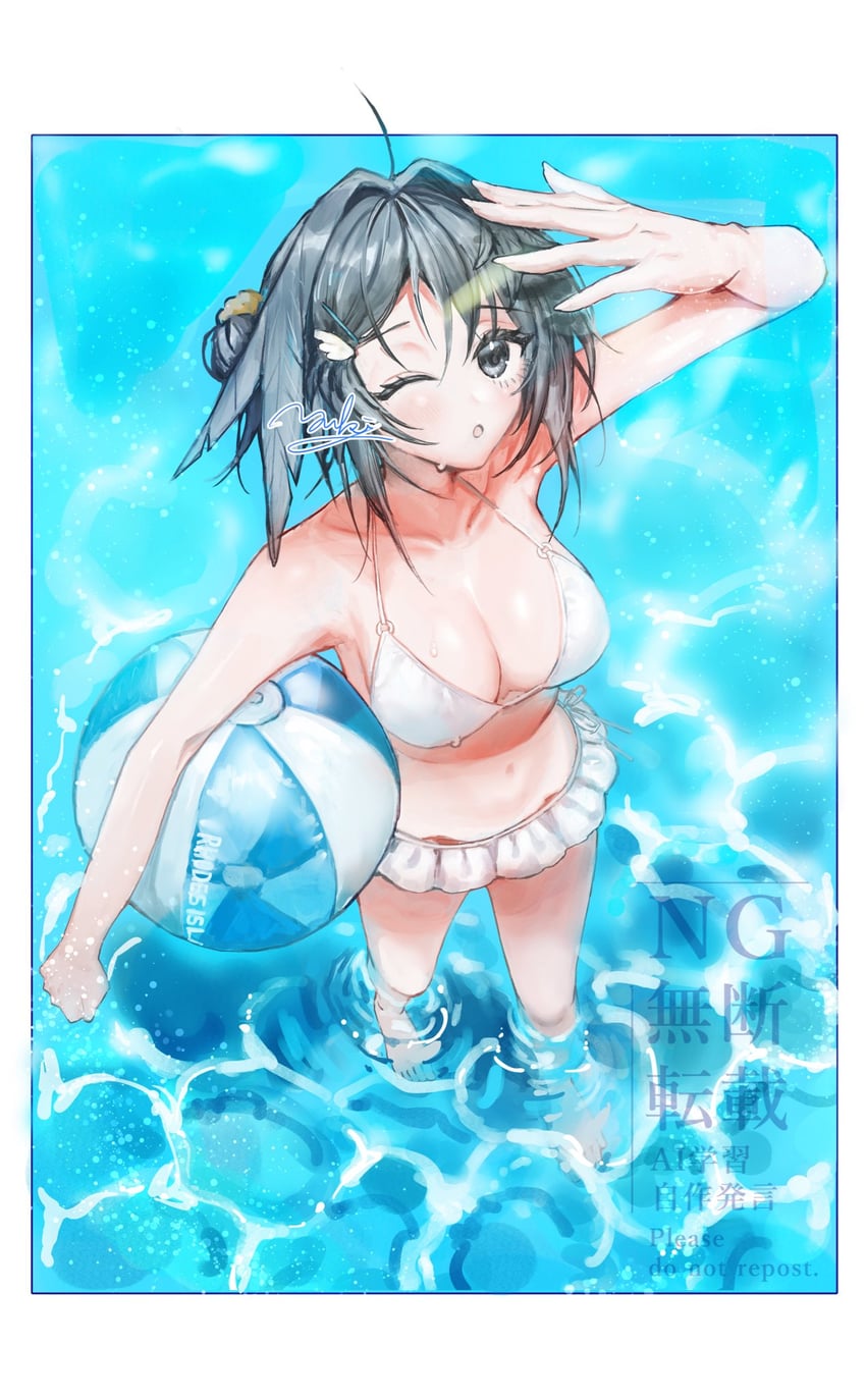 明日方舟、羽毛笔 (明日方舟)、羽毛笔 (夏卉) (明日方舟) 1名女孩 惊讶 惊讶脸 呆毛 球