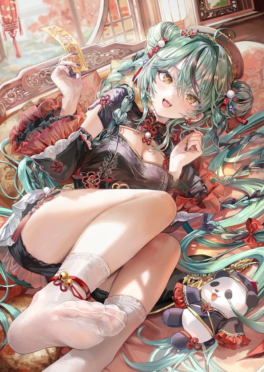 原创、紫 (桃子) 1名女孩 :D 呆毛 黑色连衣裙 黑发