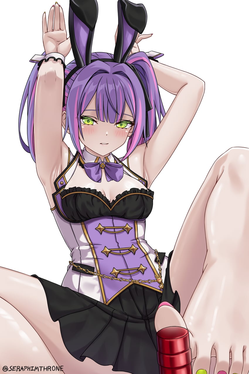 兔兔园、兔兔园 2、Hololive 1名女孩 兽耳 赤脚 脸红 乳房