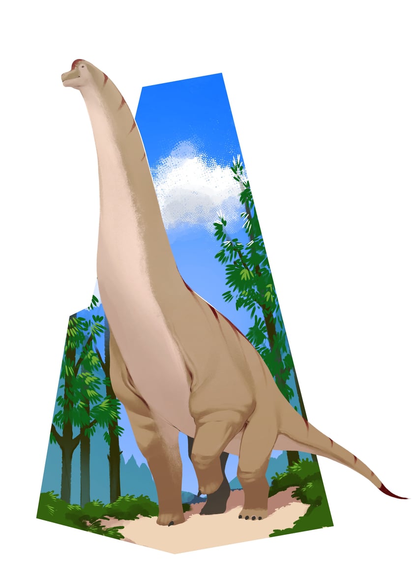 原创 云 恐龙 giraffatitan 无人类 写实