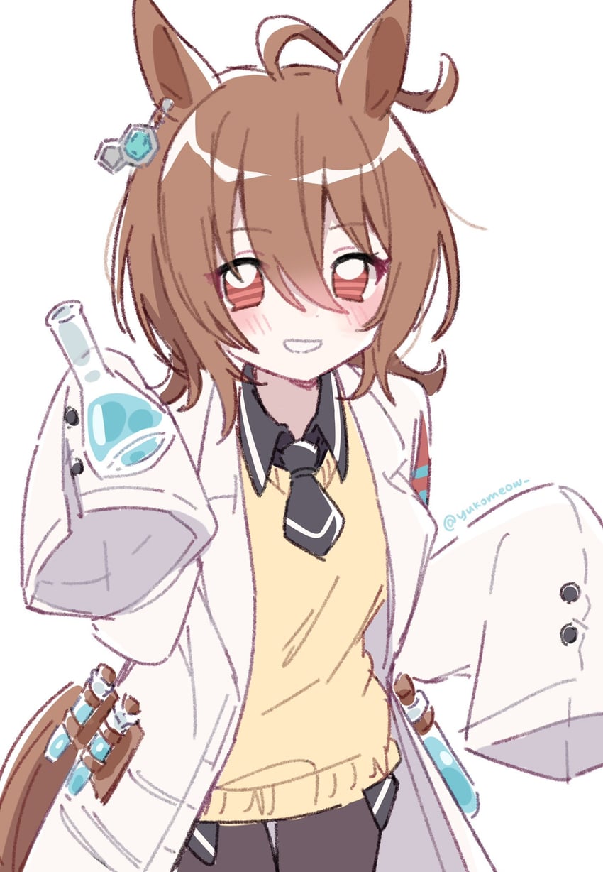 赛马娘、爱丽速子 (赛马娘)、爱丽速子 (赛马娘) 1名女孩 呆毛 兽耳 黑色领带 黑色连裤袜