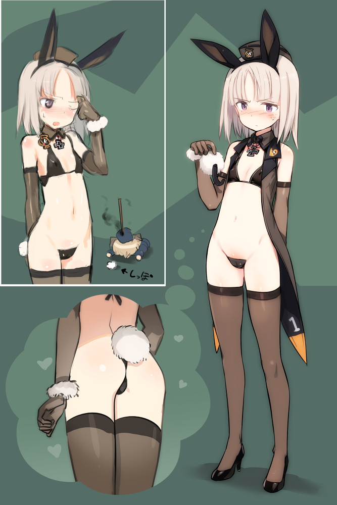无畏魔女、世界魔女系列、艾迪莎·罗斯曼 1名女孩 替换服装 兽耳 比基尼 黑色比基尼