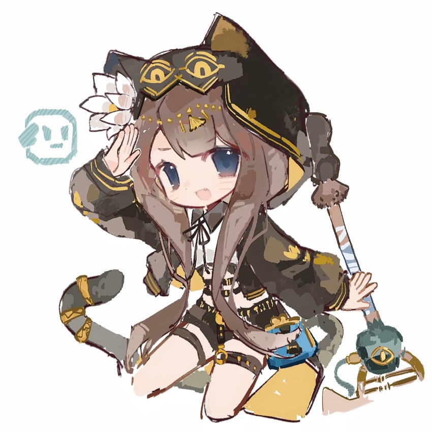 明日方舟、佩佩 (明日方舟) 1名女孩 :D 兽耳兜帽 兽耳 动物兜帽