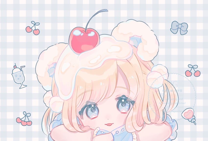 原创 1名女孩 猫脸笑 :p 兽耳 熊耳