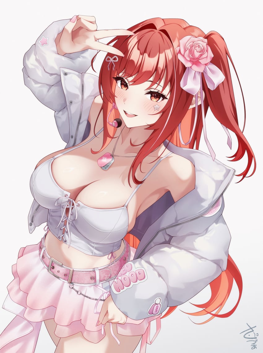 胜利女神：妮姬、拉比 (妮姬)、拉皮 (小红帽) 1名女孩 腰带 乳房 乳沟 军牌