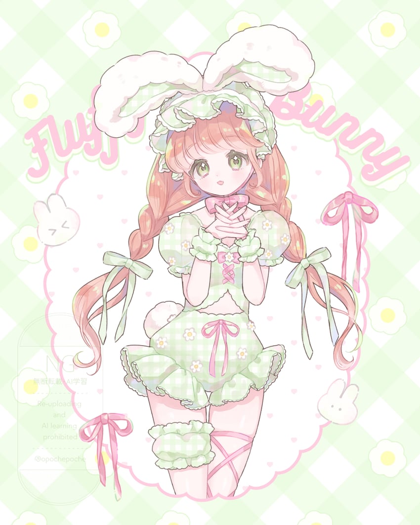 原创 1名女孩 :D 兽耳 辫子 兔子节