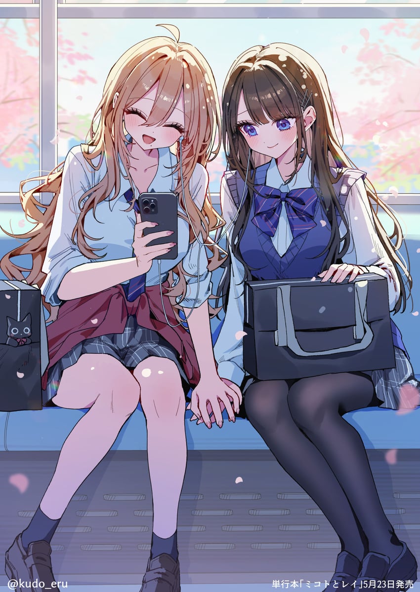 美琴与玲、晓美琴、葵玲 2名女孩 :D 微笑 呆毛 作者名