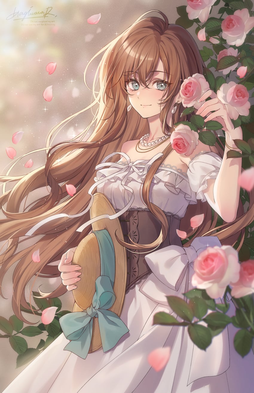 原创 1名女孩 作者名 露肩 蓝眼 乳房