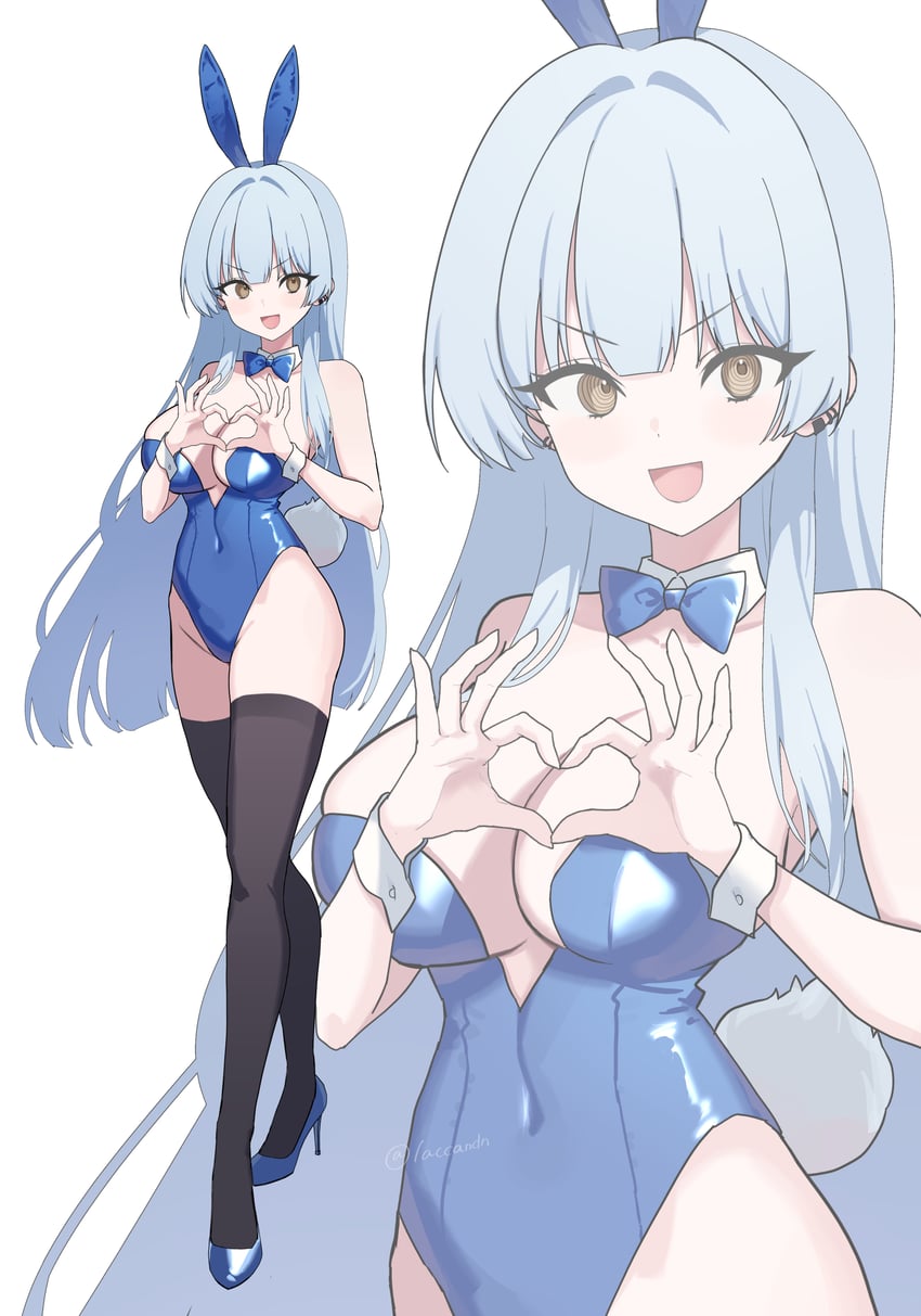 Muv-Luv、Muv-Luv Girls Garden、朱莉娅·巴恩斯 1名女孩 兽耳发箍 兽耳 露肩 蓝色蝴蝶结