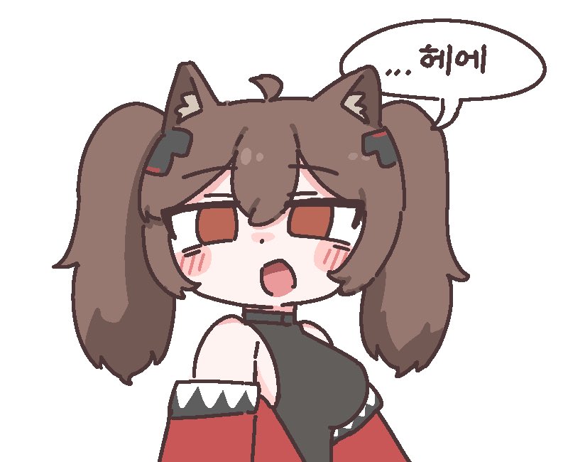 明日方舟、明日方舟：终末地、安洁莉娜 (明日方舟) 1名女孩 呆毛 兽耳毛 兽耳 露肩