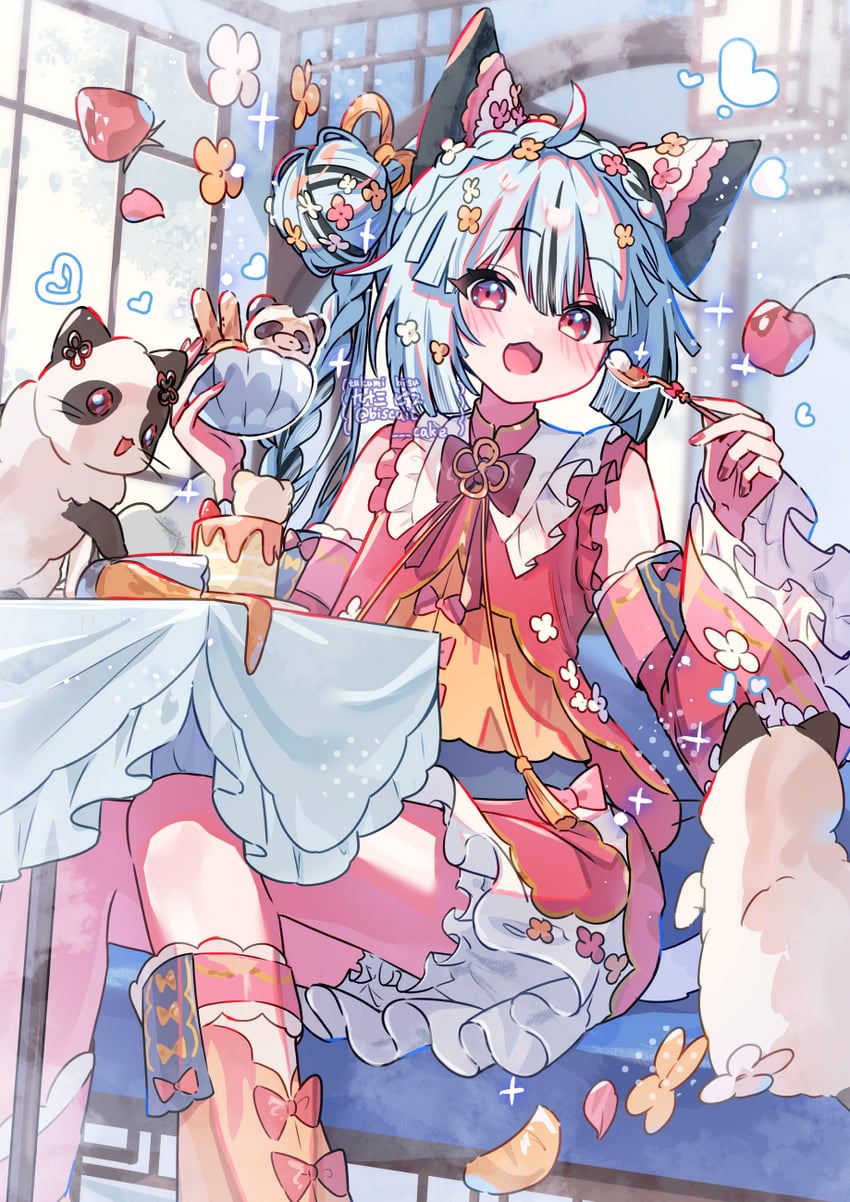 原创 1名女孩 :D 呆毛 动物 兽耳