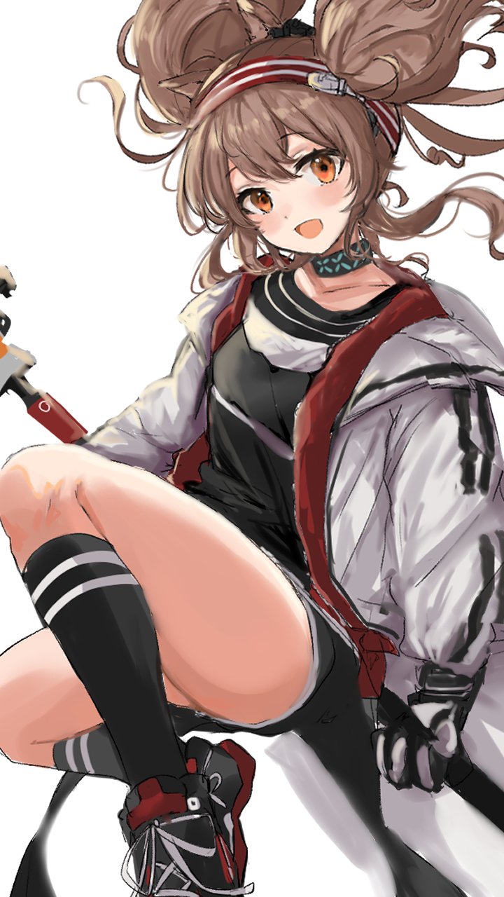 明日方舟、安洁莉娜 (明日方舟) 1名女孩 :D 兽耳 黑色手套 黑衬衫