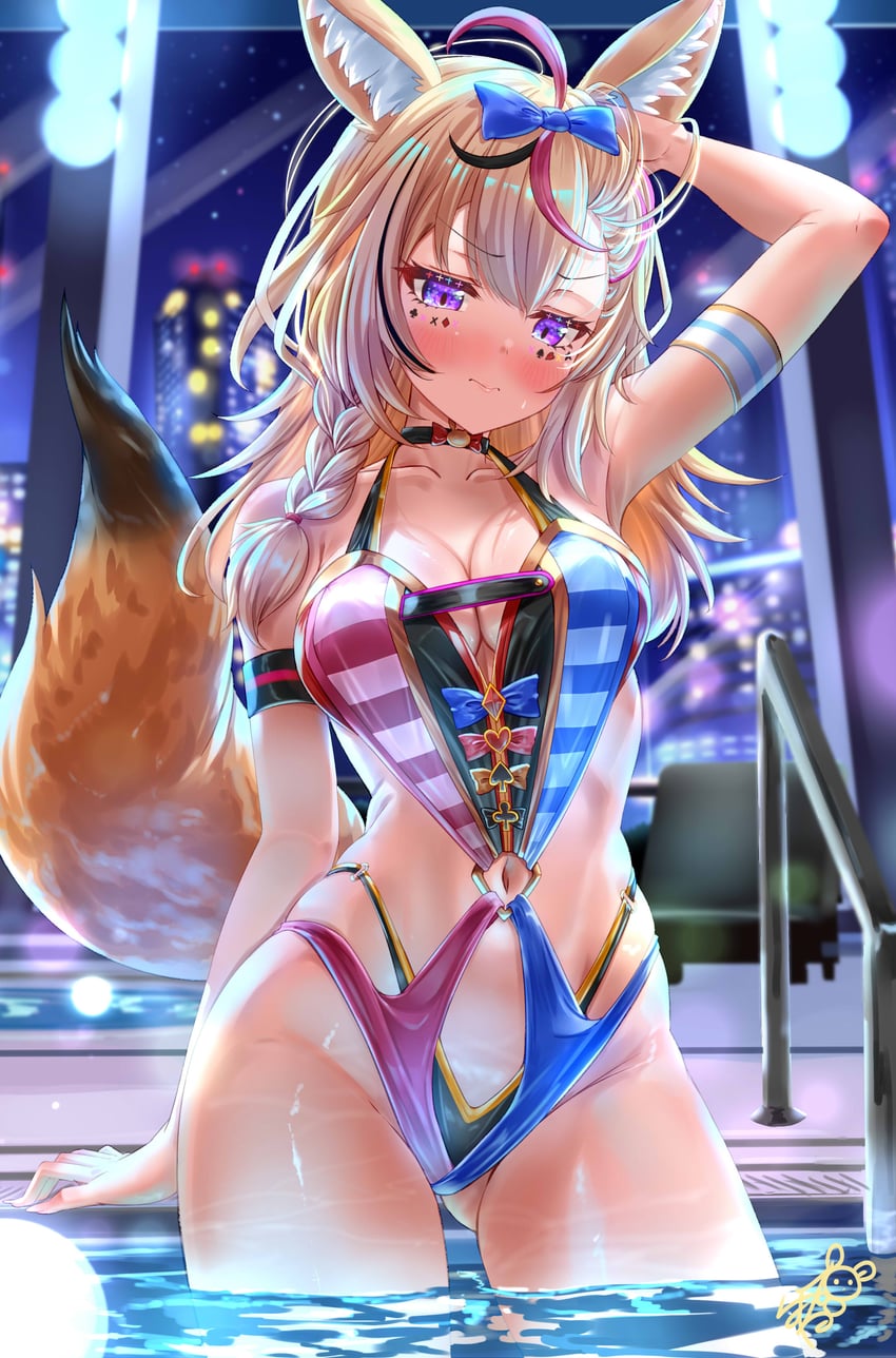 Hololive、尾丸波尔卡、尾丸波尔卡 (第一套服装) 1名女孩 改装服装 呆毛 兽耳毛 兽耳