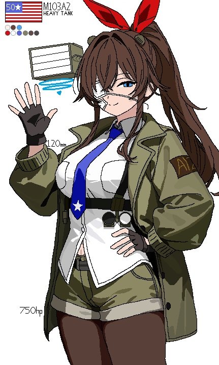 原创 美国国旗 创可贴 脸上的创可贴 蓝眼 蓝色领带