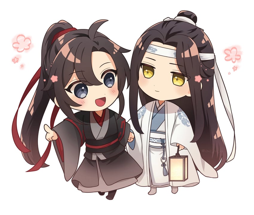 魔道祖师、蓝忘机、魏无羡 2个男孩 :D 呆毛 黑瞳 黑发
