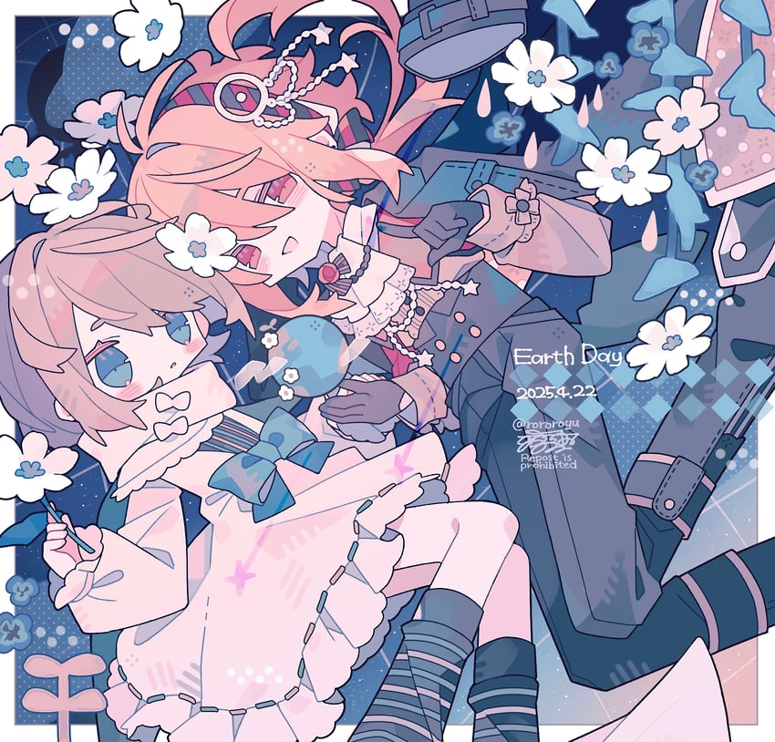 原创 2名女孩 :D 阿斯科特领巾 黑色手套 黑色夹克