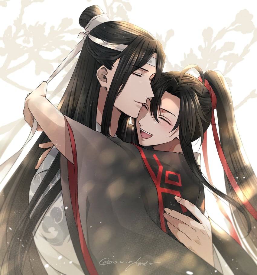 魔道祖师、蓝忘机、魏无羡 2个男孩 :D 呆毛 美少年 黑发