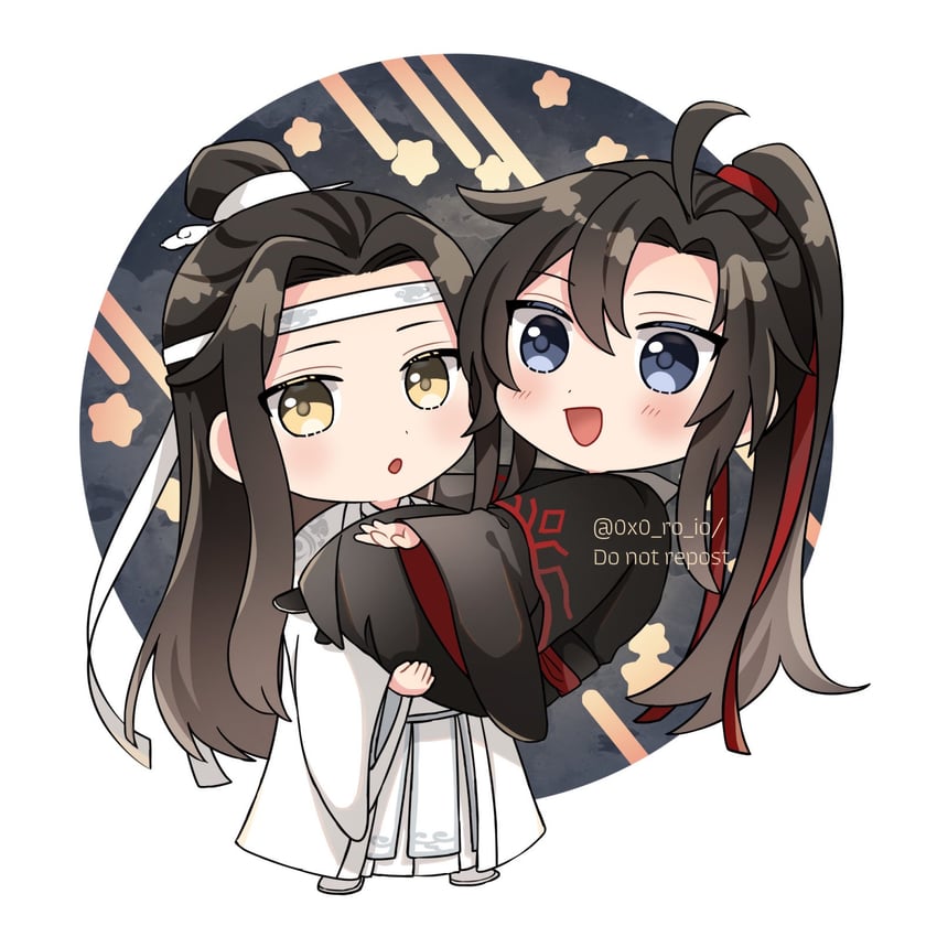 魔道祖师、蓝忘机、魏无羡 2个男孩 :D 惊讶 呆毛 黑发