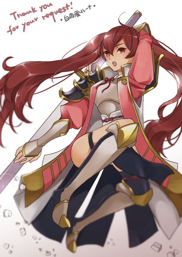 火焰纹章、火焰之纹章：if、塞莱娜 (火焰纹章：命运) 1名女孩 替换服装 乳房 手持 持剑