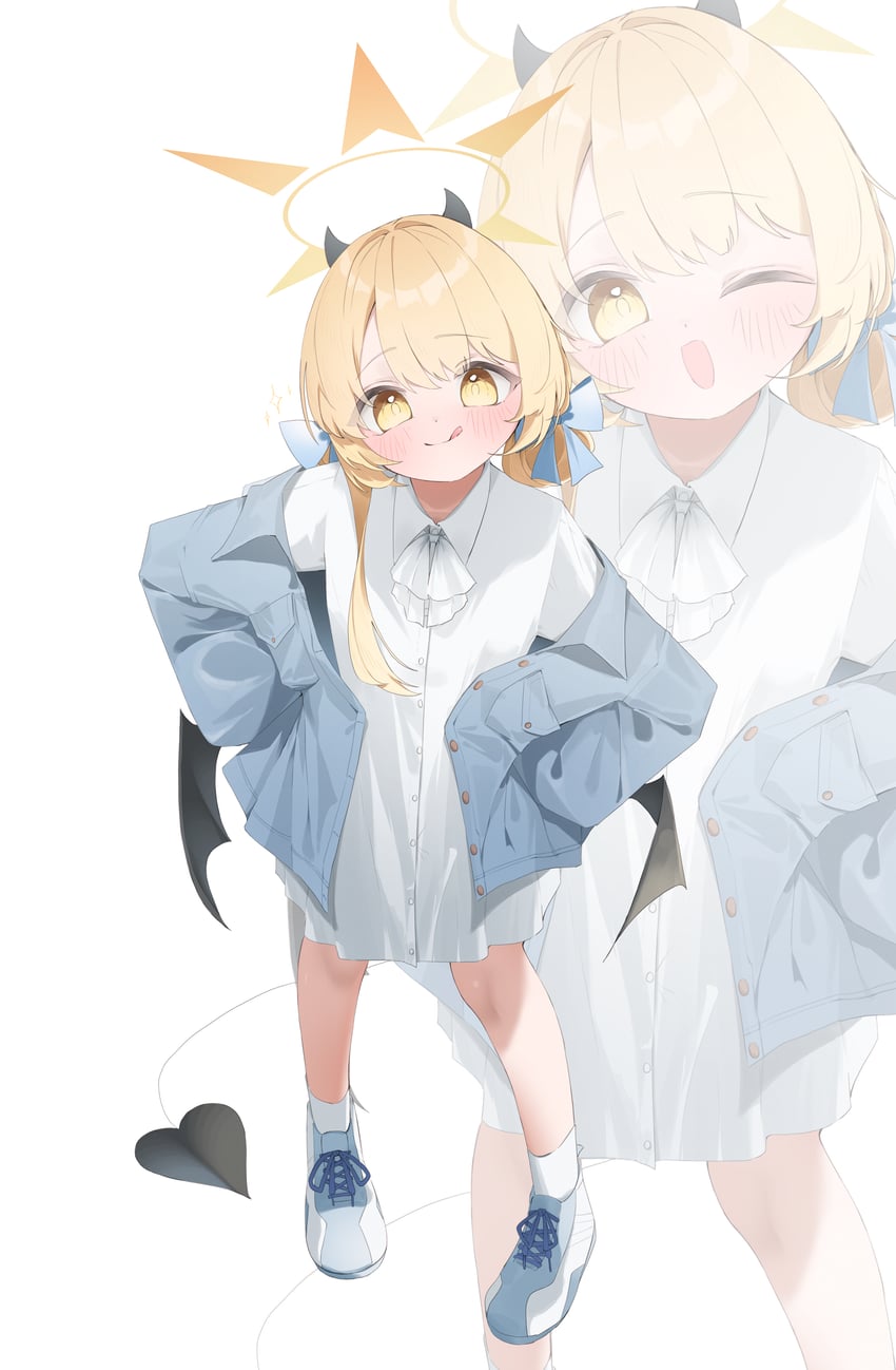 蔚蓝档案、伊吹 (碧蓝档案) 1名女孩 :D :q 微笑 替换服装