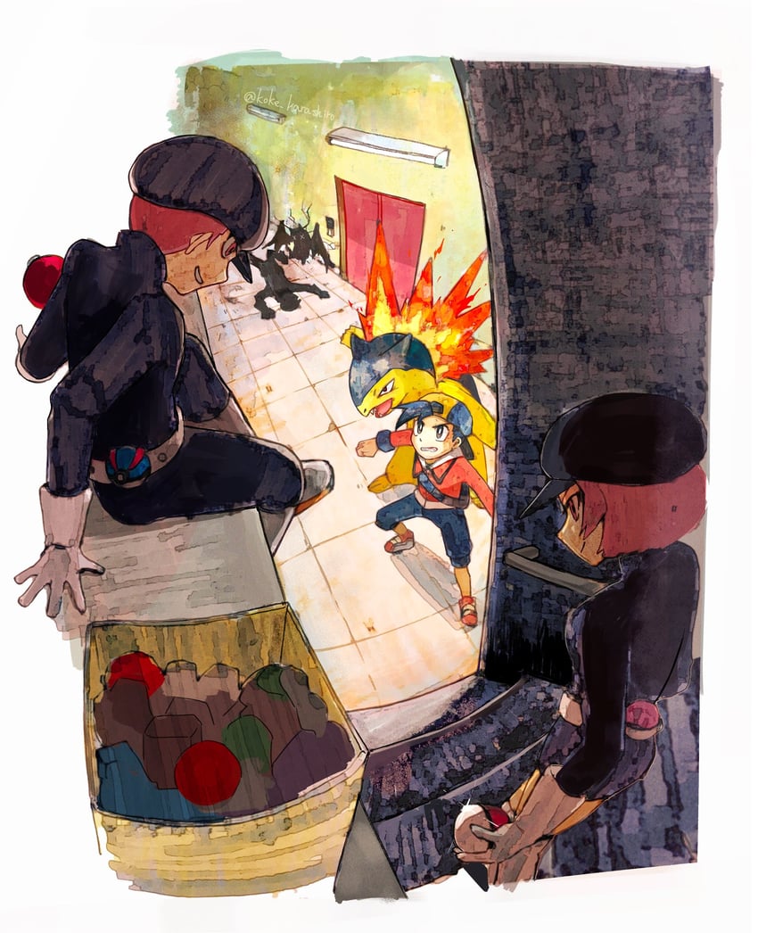 宝可梦、宝可梦 心金/魂银、响 (宝可梦) 反戴帽子 棒球帽 尖牙 火 火属性主题（宝可梦）